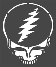 5x5 Inch Grateful Dead Stencil – Rock & Roll Craft, Reusable, Mylar plastic, DIY