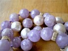 14K YELLOW GOLD LILAC FLUORITE BEADS AND SOUTH SEA PEARLS STRAND NECKLACE- 30" — photo 7
