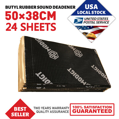 MODIGT SOUND DEADENING MAT Black PROOFING VAN CAR BUTYL METAL FOIL AUDIO PANEL