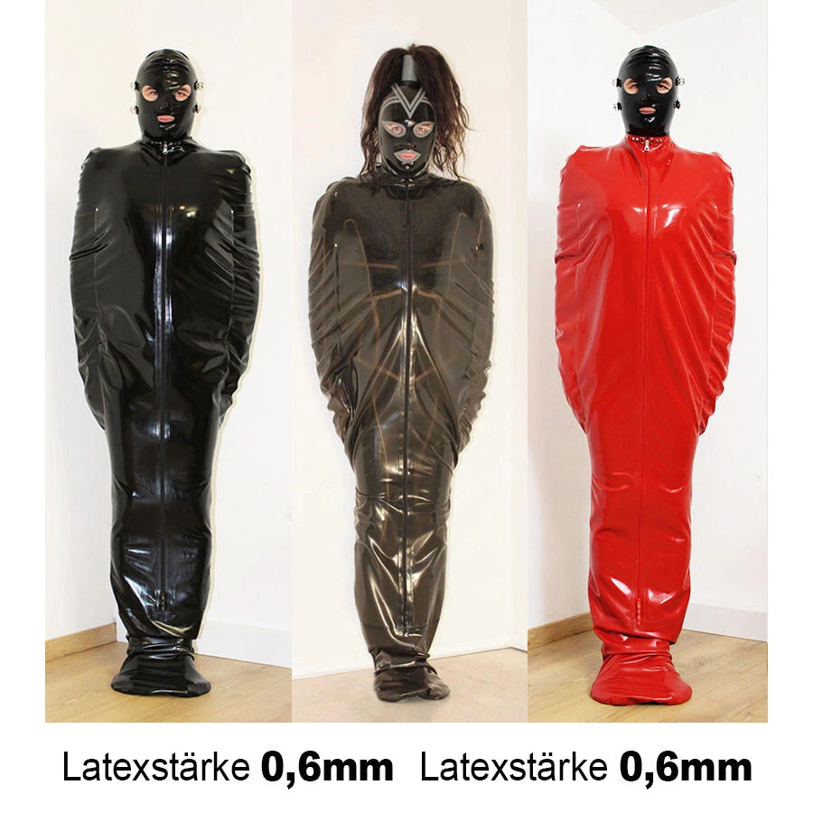 Natur Latex Erwachsene Latex Bondage Tasche  PVC Schlafsack Fetisch  Gummianzug, Biwaksack 21st Century
