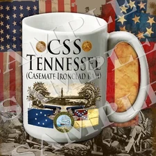 CSS Tennessee CSA Naval 15-ounce American Civil War themed coffee mug