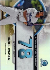 2023 Bowman Bowman Scouts Top 100 #BTP-78 Kahlil Watson
