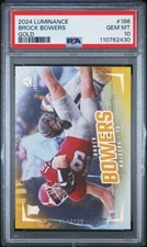 2024 Panini Luminance - Raiders Rookies Brock Bowers #186 Gold 154/299 (RC)