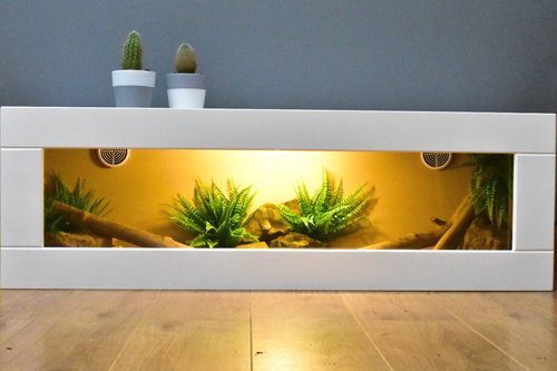 3ft Modern Reptile Vivarium with High Display Stand - LED Light Included - Video 1 of 1