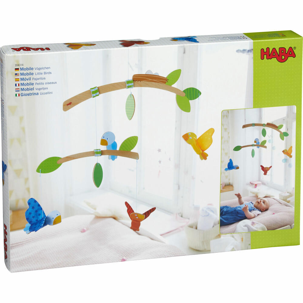 Thumbnail - Haba Mobile Vögelchen Babyspielzeug Polyester Sperrholz Buche 50 X 60