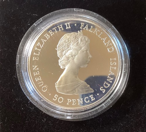 Falkland Islands 1982 Liberation 50 Pence Proof Silver Coin(Royal Mint Case) - 第 3/5 張圖片