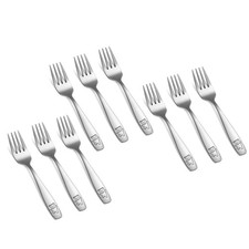 Pimoys 9 Pieces Toddler Forks Kids Fork, Kids Silverware Stainless Steel Chil...