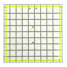 9.5x9.5 Square Quilting Ruler, Acrylic, Fabric Cutting, Clear Mark, Sew