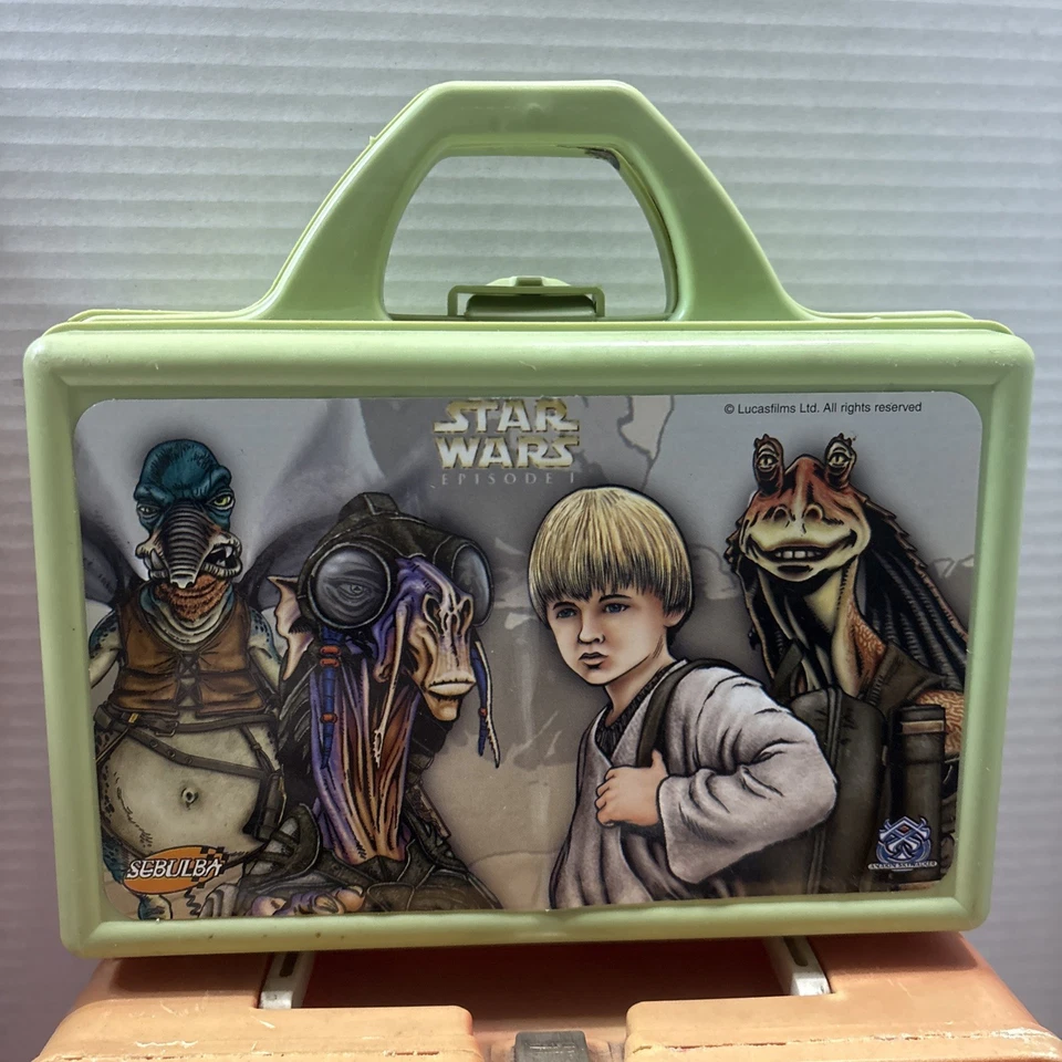 Lote de 4 loncheras Star Wars cajas de lápices vintage Foto 4 de 4