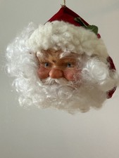 Vintage Rubber Face Santa Christmas Ornament