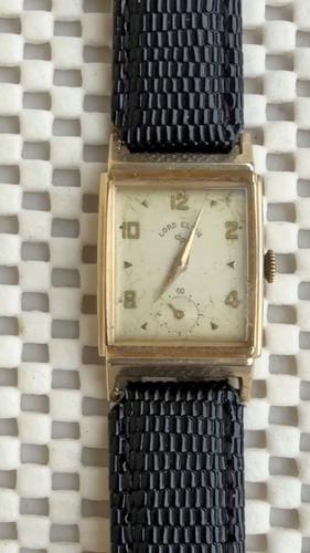 1950's Lord Elgin 23 Jewel 10K Solid Gold Dress Watch Working Ford Motor Co - Bild 3 von 18