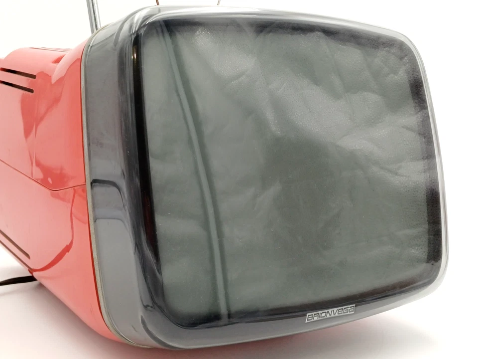 BRIONVEGA ALGOL 11' VINTAGE TV - ROSSO CORALLO - Immagine 3 di 4