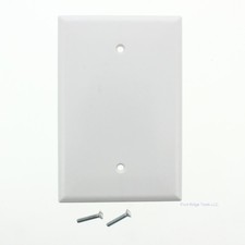 Eagle 2729W White 1-Gang Blank Plastic Oversize Wallplate Cover Plate Box Mount