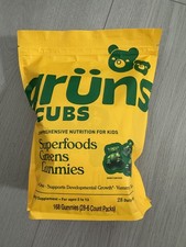 Gruns Cubs Superfoods Greens Gummies For Kids 28 6-Count Packs 168 Gummies 01/27