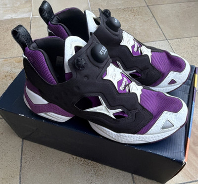 Reebok Instapump Fury Herren Sneaker lila schwarz weiß 42,5 EU Textil