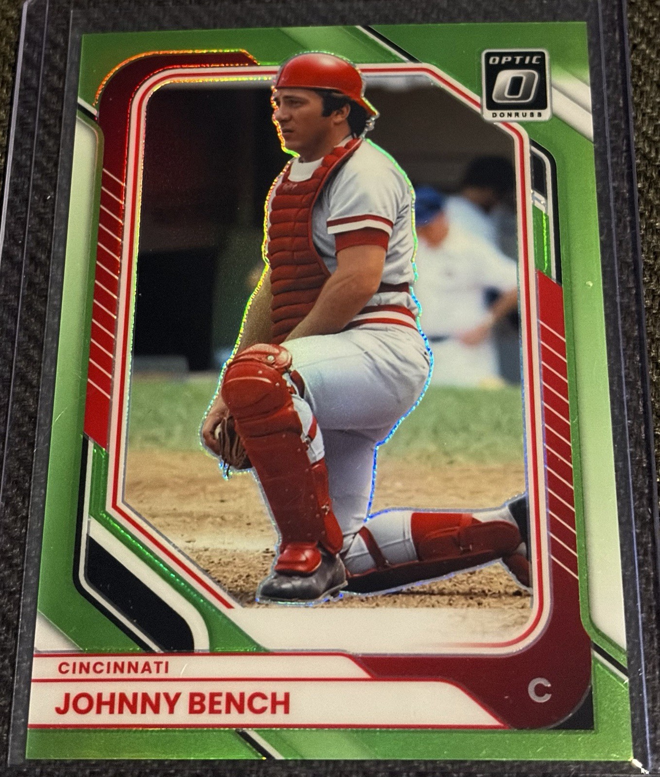 2026 Donruss Optic Lime Green Johnny Bench 073/149 #2 Cincinnati Reds