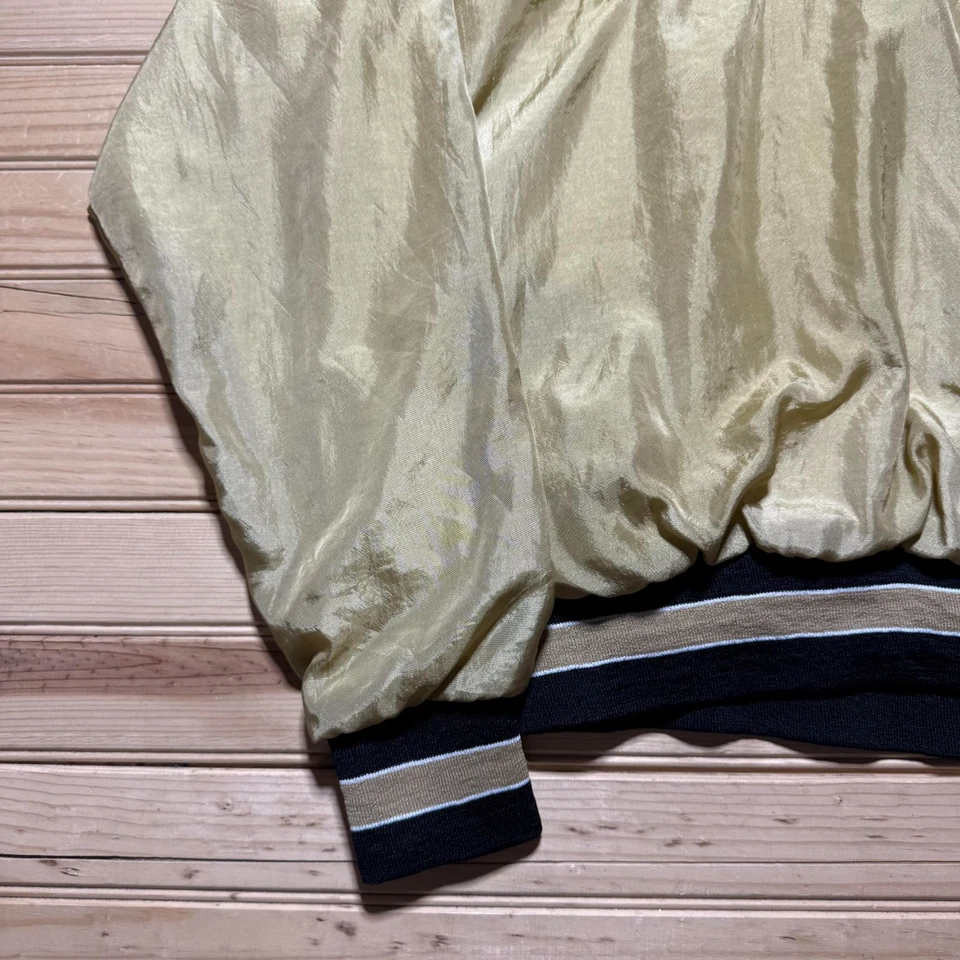 Vintage 90s Purdue Boilermakers NCAA Football Satin Bomber Jacket USA - Medium - Image 4 of 4