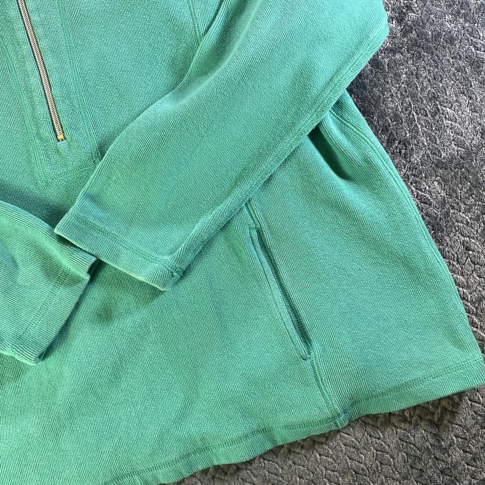 Tommy Bahama Suéter Mujer XL Verde 1/2 Cremallera Manga Larga Bolsillos Foto 3 de 4