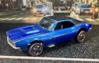 Hot Wheels Redline 1968 Original 16 Custom Camaro Blue, Black Roof, US Version
