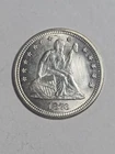 1876-S Seated Liberty Quarter,  AU Details Scratched # 1477