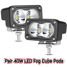 2x 3 40w Led Cube Pods Work Light Bar Driving Fog White Yellow Offroad Atv 4wd 2x 3 40w Led Cube Pods Work Light Bar Driving Fog White Yellow Offroad Atv 4wd