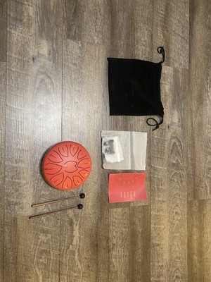 Steel Tongue Drum, Handpan Drum with carrying bag and mallets & Music Bk