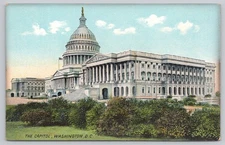 Vintage Capitol Building Washington DC Linen Postcard by Foster & Reynolds