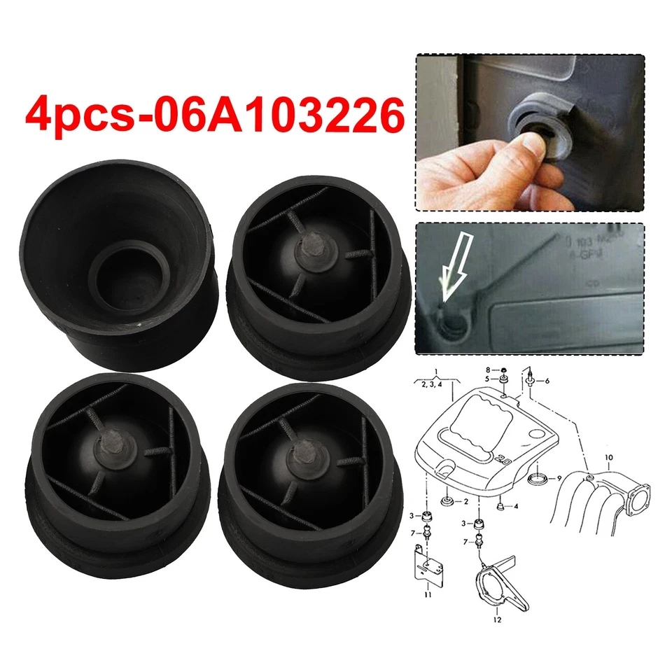 Engine Cover Cushion Rubber Grommet Designed for A6/Avant 2005 2016 Pack of 4 - Image 3 of 4
