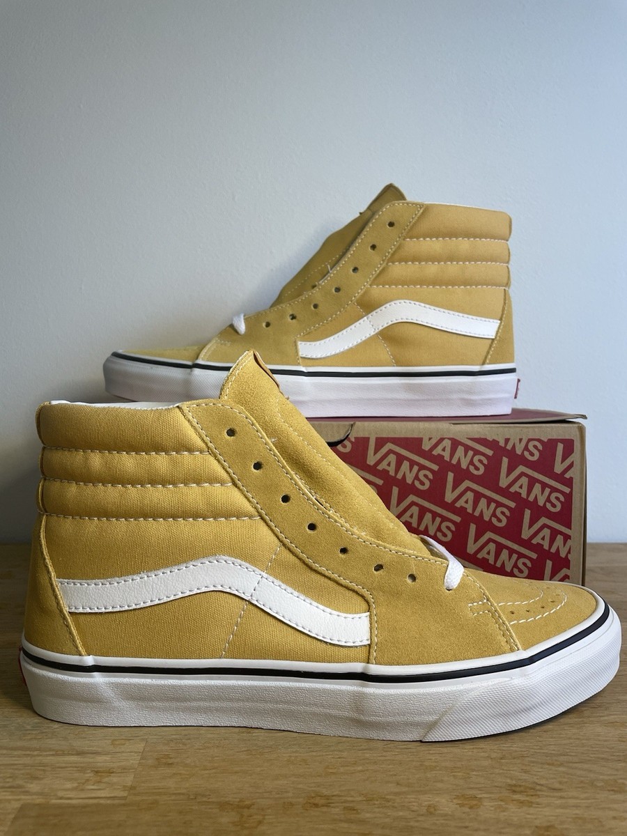 Vans Footwear Vans Ochre Sk8 Hi Vans Sk8-Hi Ochre True White Unisex UK