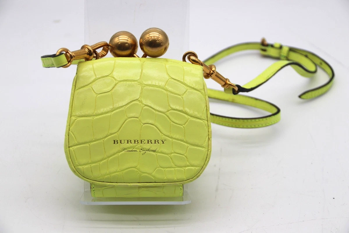 小物 BURBERRY Yellow Leather Kisslock Purse Burberry Yellow Bags & Handbags for Women for sale | eBay