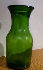 Vintage Green Glass Bottle Made in Belgium. Very Good Condition. 16 Cm