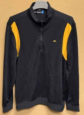 J. Lindberg Mens Henry Mid Layer 1/4 Zip Jacket XL Golf Logo Outdoor Active EUC