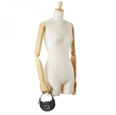 FENDI 26673 Mini Croissant Bag Handbag Pouch Gray Made in Italy | eBay