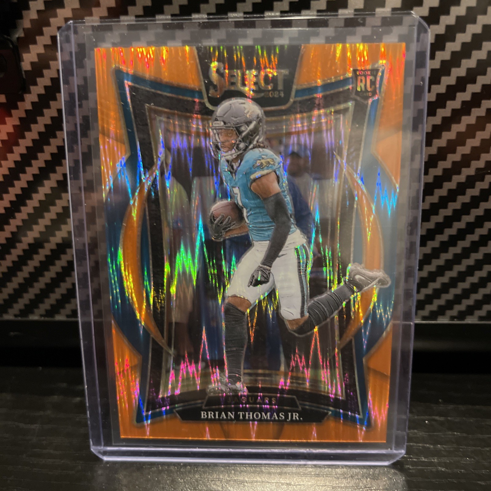 2024 Panini Select - Concourse Brian Thomas Jr. #91 Orange Shock Prizm /499 (RC)