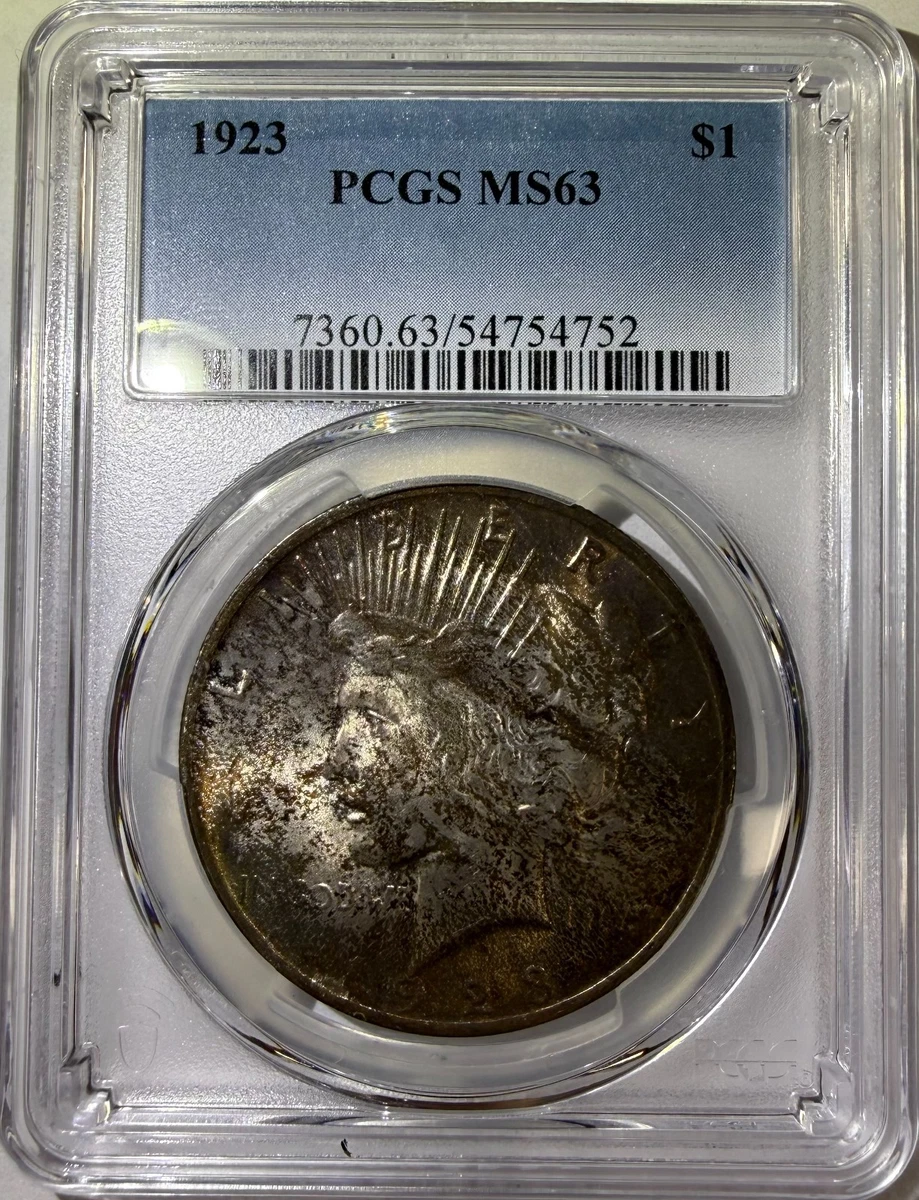 MS 63 Graded 1923 Year Peace Dollars (1921-1935) for sale | eBay