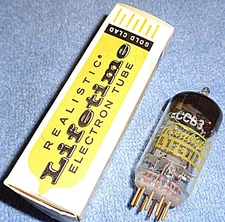 1 NOS Realistic 12AX7A Vacuum Tube - 1970's Vintage ECC83 Audio Twin Triode
