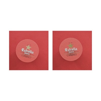 Estrella Damm goldfarbener Stern Brauerei Bierdeckel Bier