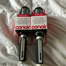Conair Blow-Dry Grip  Style Hair Brush Black/White 2pks
