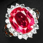 Twinkling Pink Padparadscha Sapphire 5.60Ct 925 Sterling Silver White Gold Rings