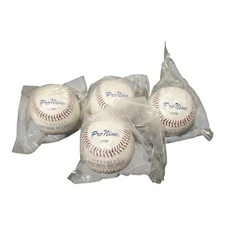 Lot Of 4 Pro Nine Leather Official Pitching Machine Baseballs LPM9 New