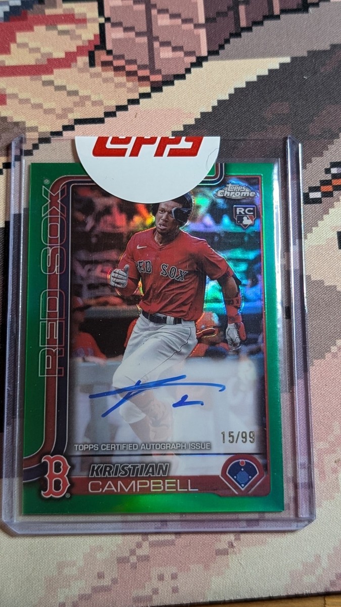 2025 Topps Chrome Baseball Kristian Campbell Auto /99 Green