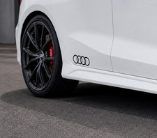 Audi Rings Side Decals x 2 size 200mm x 70mm (Choice of colours)