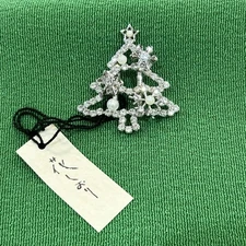 Flower bookmarkObi clasp tree silver pearl beads rhinestone single item