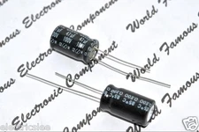 10pcs SANYO 47uF 100V Electrolytic Capacitors - O.E13 Radial, High Quality
