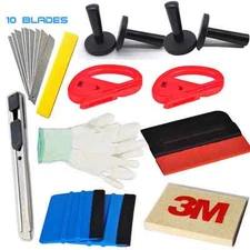 PRO Vinyl Squeegee Kit Car Wrap Application Tools 3M Window Tint Felt Edge New