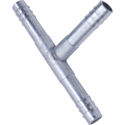 BARBED A/C  ALUMN  FITTING,3 WAY TEE HOSE SPLICE #8 HOSE (13/32'' ID HOSE) 6202