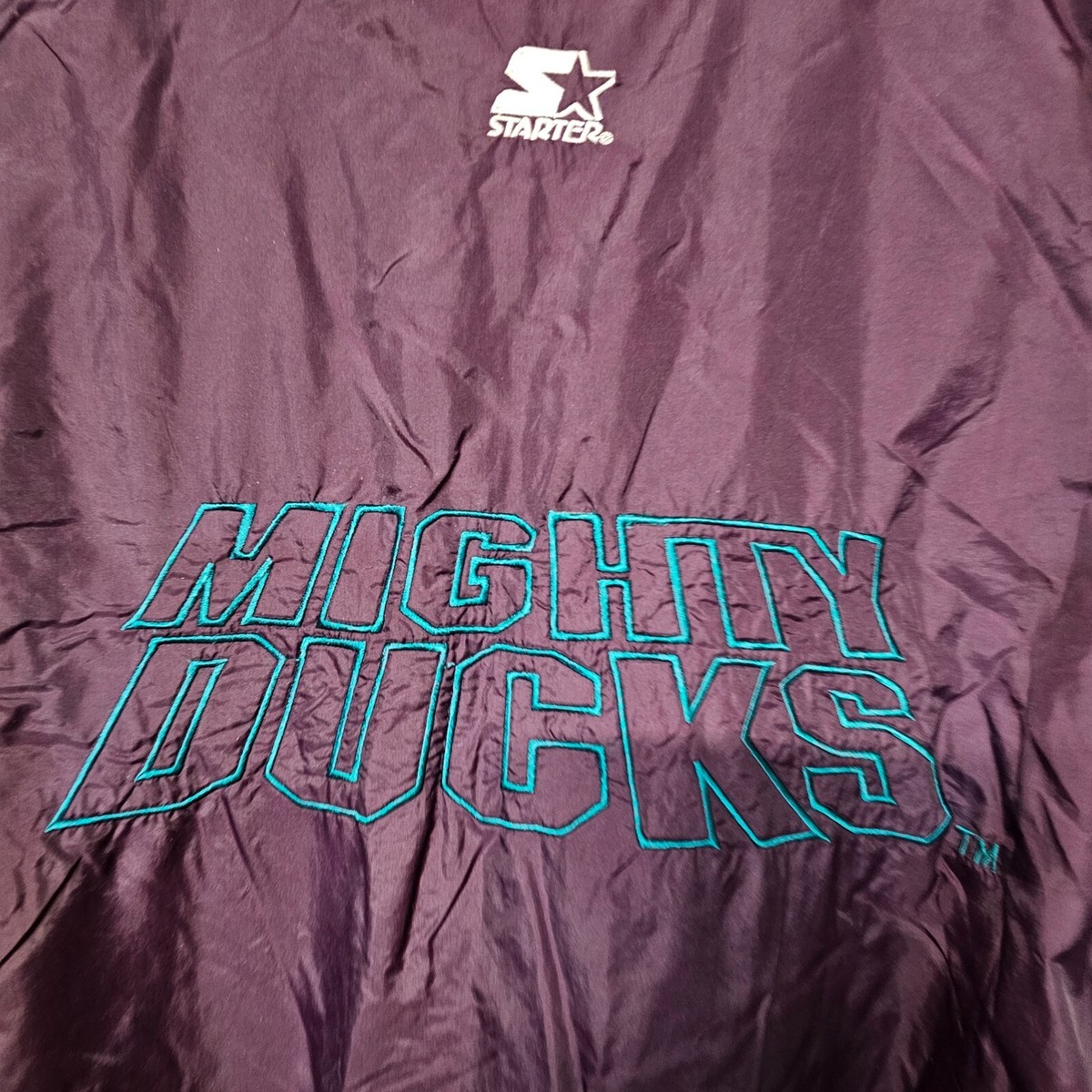 Vintage 90s Starter NHL Anaheim Mighty Ducks Zip Up Windbreaker