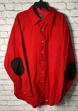 Vintage Pendleton Shirt Mens Large Red Wool Western Trail Flannel USA Button