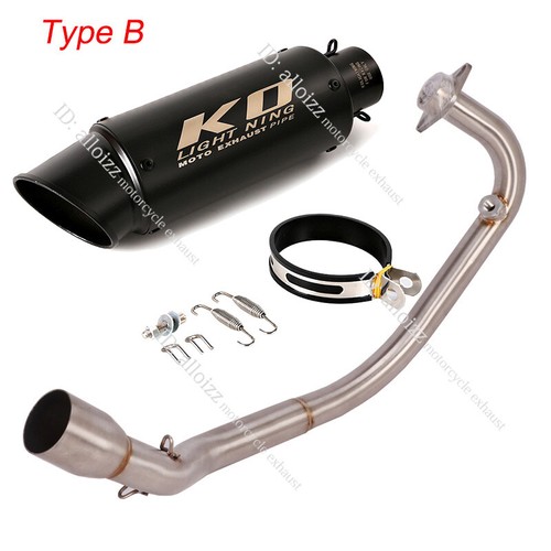 For CF-Moto ST125 Full Exhaust System Header Front Link Pipe Motorcycle Mufflers - Picture 4 of 12