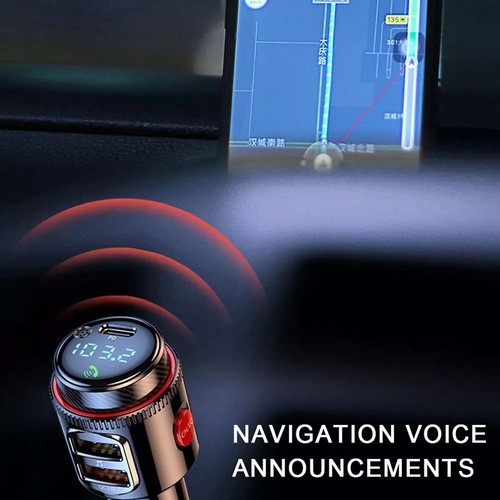 For Car Bluetooth 5.0 FM Transmitter Wireless PD Dual USB Charger MP3 Player - Picture 8 of 17